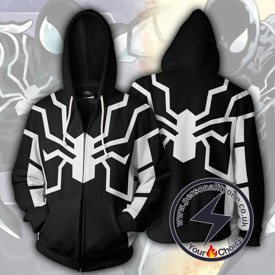 FUTURE FOUNDATION SPIDERMAN BLACK 3D Hoodies Jackets - ZIP UP - SPIDERMAN 3D